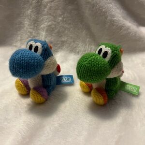 Yoshi's Woolly World Light Blue & Green Yarn Yoshis amiibo